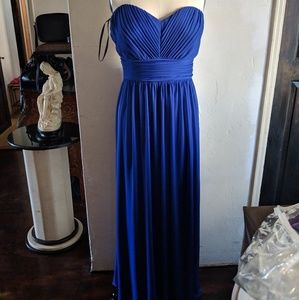 Strapless blue gown - size 16